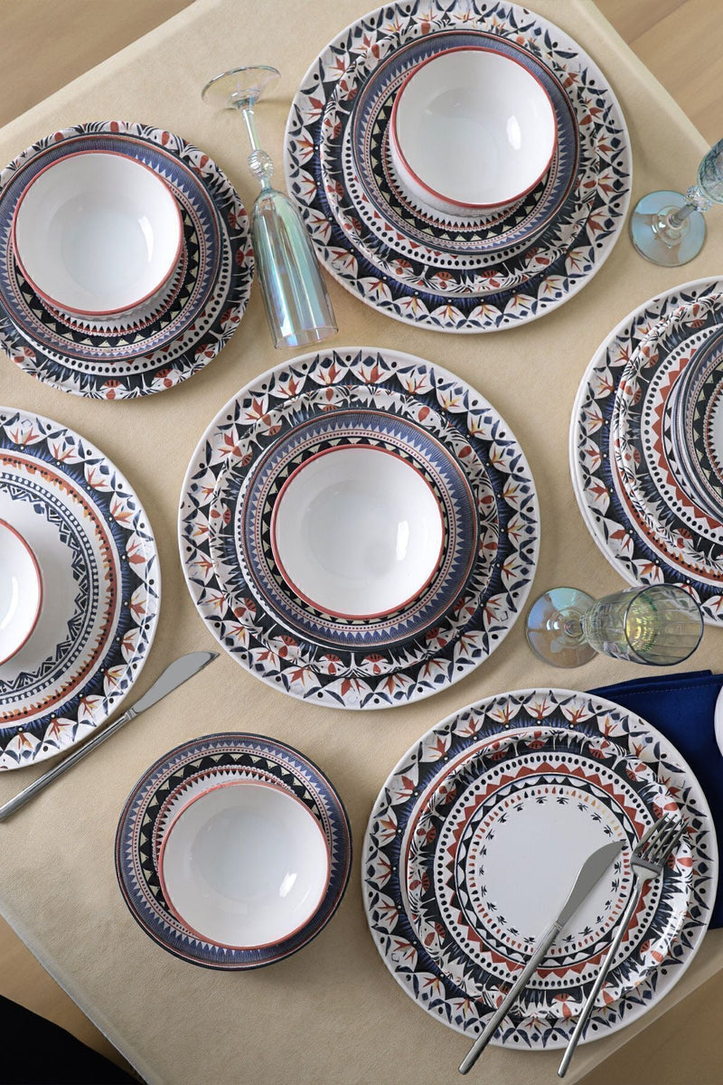 Keraart Ethnic Dinnerware Set 24 pcs - Chaplin Home