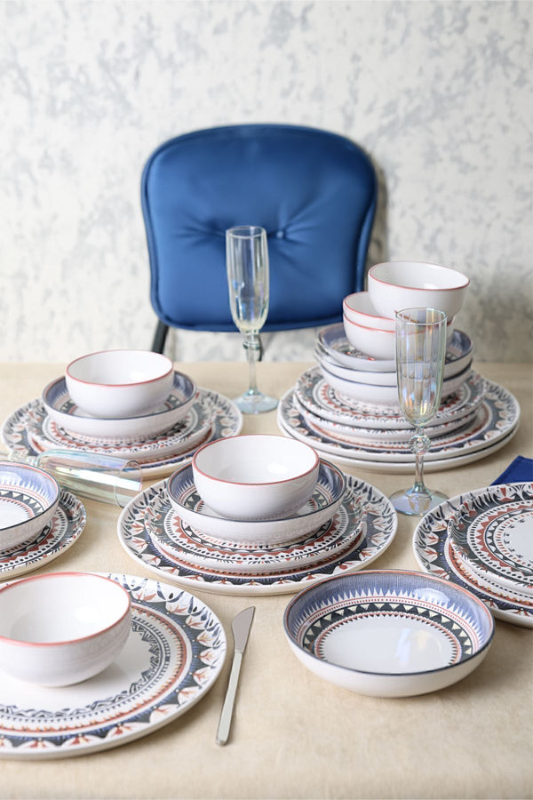 Keraart Ethnic Dinnerware Set 24 pcs - Chaplin Home