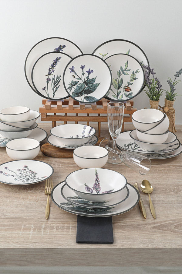 Keraart Flower Garden Dinnerware Set 24 pcs - Chaplin Home
