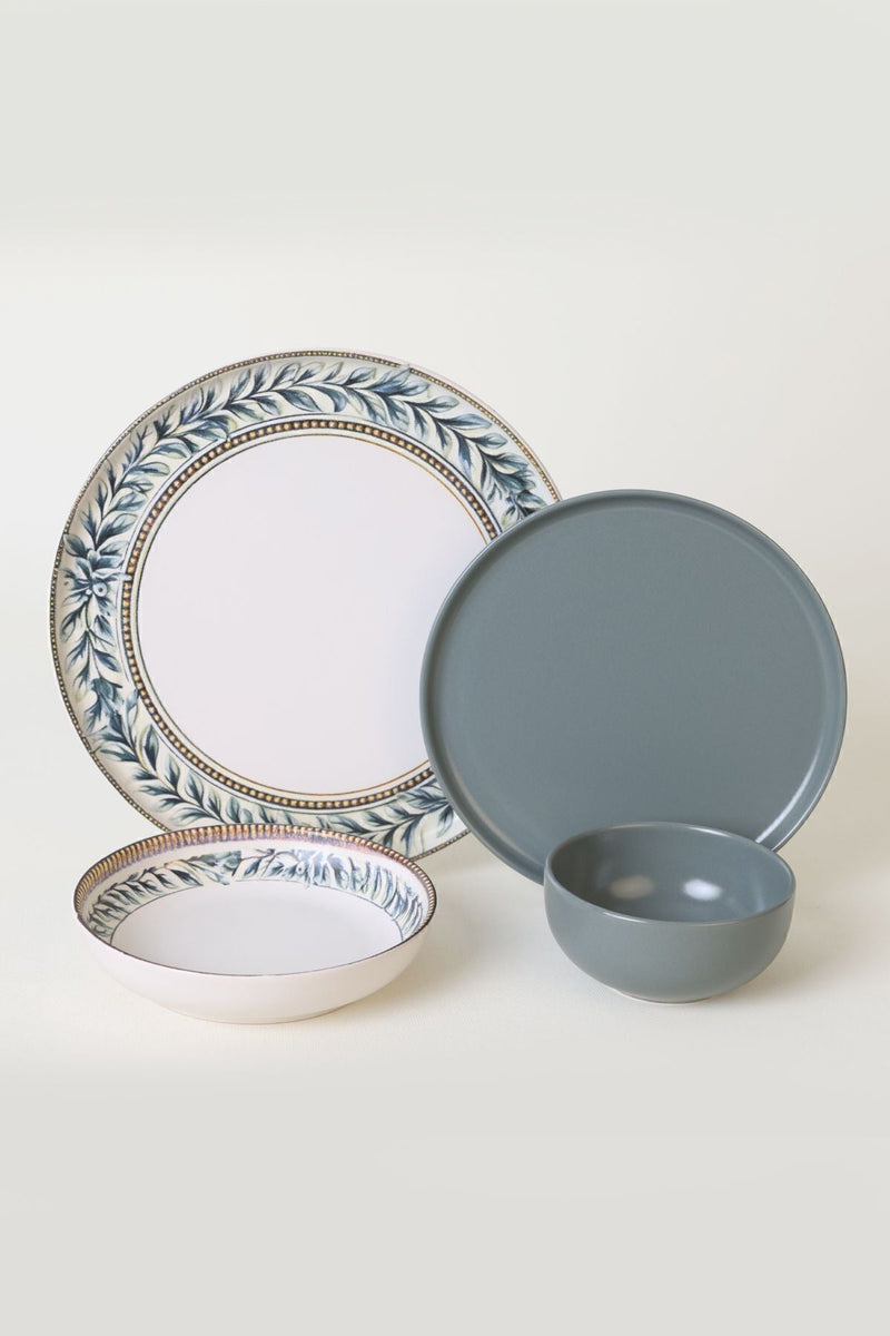 Keraart Green Frame Dinnerware Set 24 pcs - Chaplin Home