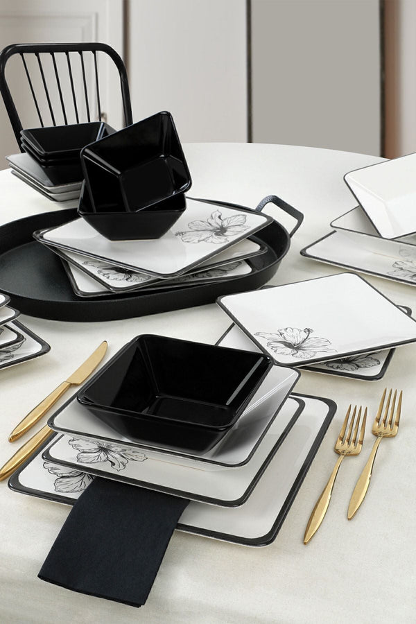 Keraart Lotus Dinnerware Set 24 pcs - Chaplin Home