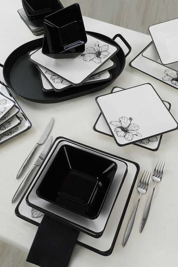 Keraart Lotus Dinnerware Set 24 pcs - Chaplin Home