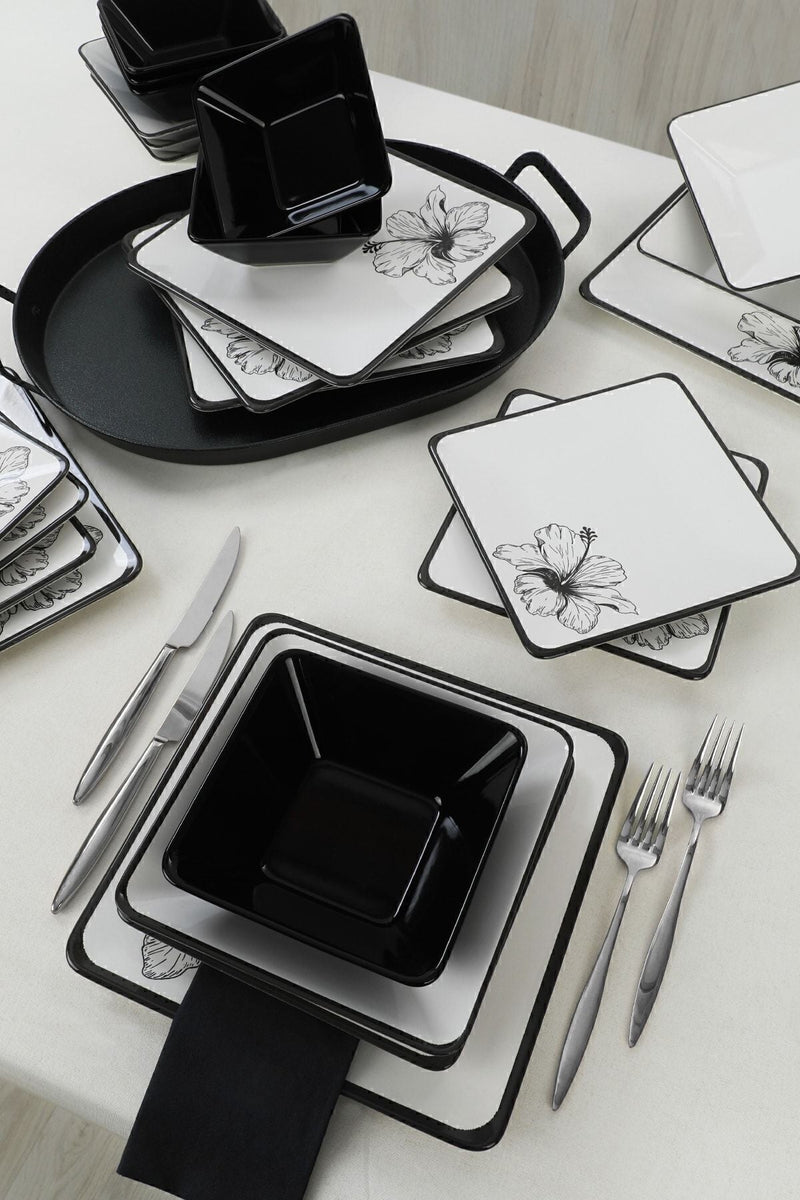 Keraart Lotus Dinnerware Set 24 pcs - Chaplin Home
