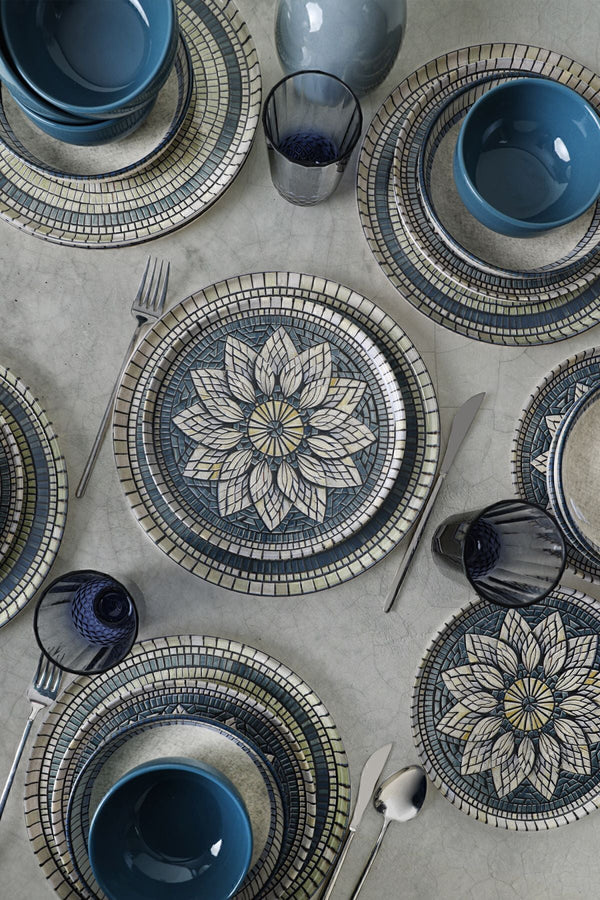 Keraart Mosaic Marvels Dinnerware Set 24 pcs - Chaplin Home