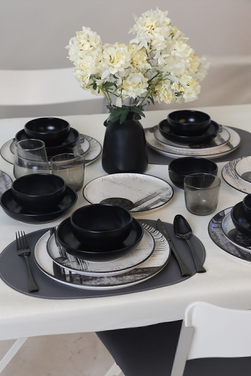 Keraart Shadowy Dinnerware Set 24 pcs - Chaplin Home