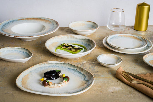 Knidos Dinnerware Set 24 pcs - Asymmetric - Chaplin Home
