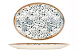 Fluer Amber Oval serviceplade 33x19 cm (blomstret)