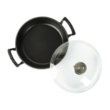 Støbejernsstegepande med glaslåg - 24 cm