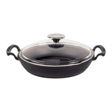 Støbejernsstegepande med glaslåg - 24 cm