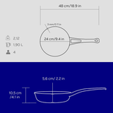 Cast Iron Frying Pan - 24 cm
