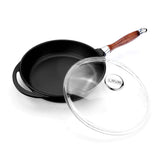 Støbejernsstegepande med glaslåg - 28 cm