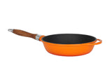 Støbejernsstegepande med glaslåg - 28 cm