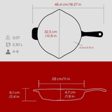 Gietijzeren Koekenpan - 28 cm