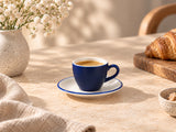 Lavis Blue Sada 6 šálků na espresso (80cc) a podšálků