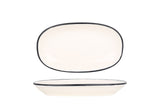 Linea Schwarz Oval Servierschale 24x14 cm - Chaplin Home