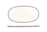 Linea Schwarz Oval Servierschale 30 cm - Chaplin Home