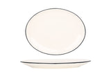 Linea Schwarz Oval Servierschale 36x28 cm - Chaplin Home