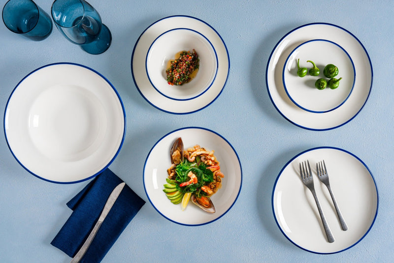 Linea Blue Deep Plate 23 cm (1070cc) - Chaplin Home