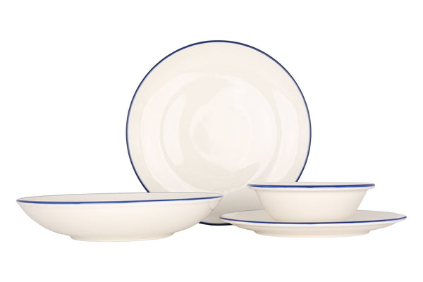 Linea Blue Dinnerware Set 24 pcs (Large) - Chaplin Home