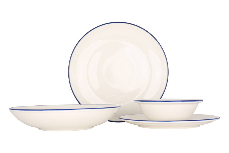 Linea Blue Dinnerware Set 24 pcs (Large) - Chaplin Home