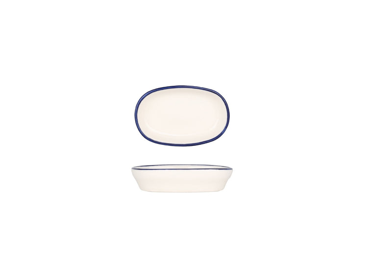 Linea Blue Oval Service Plate 10 cm - Chaplin Home