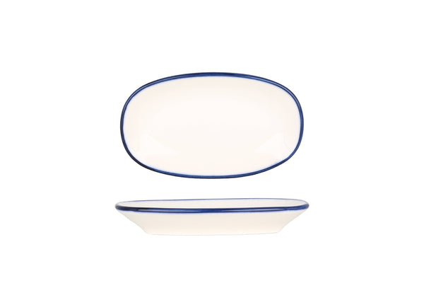 Linea Blue Oval Service Plate 19x11 cm - Chaplin Home