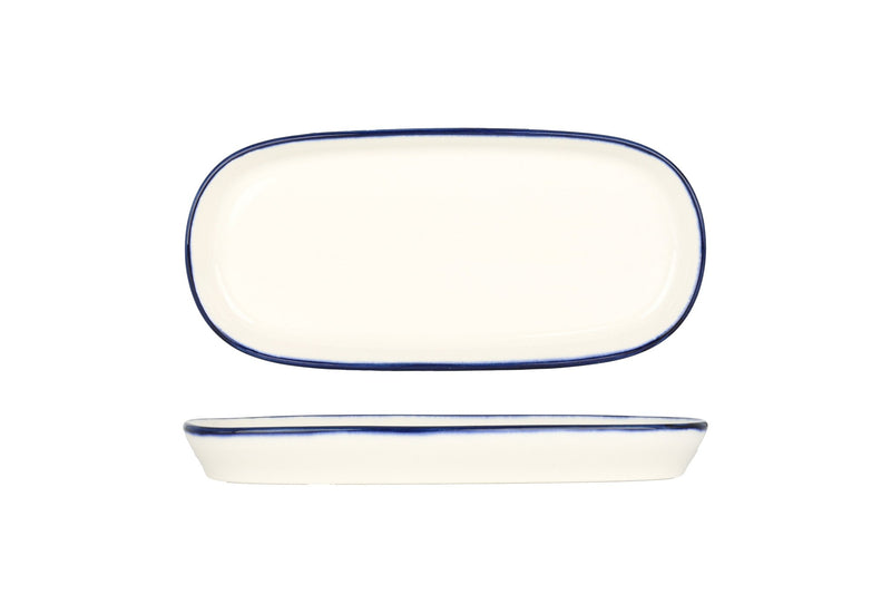 Linea Blue Oval Service Plate 21 cm - Chaplin Home