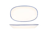 Linea Blue Oval Service Plate 24x14 cm - Chaplin Home