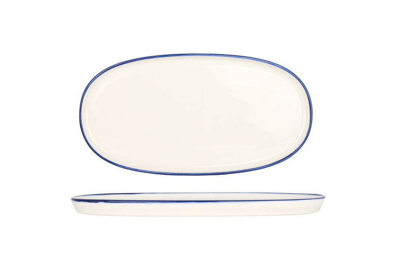 Linea Blue Oval Service Plate 30 cm - Chaplin Home
