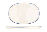Linea Blue Oval Service Plate 34 cm - Chaplin Home