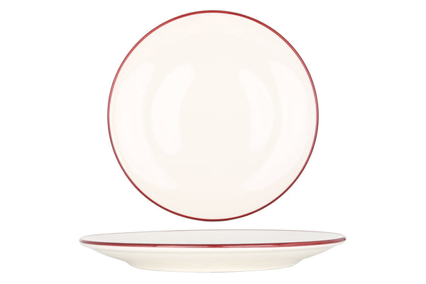 Linea Burgundy Dinner Plate 25 cm - Chaplin Home