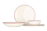 Linea Burgundy Dinnerware Set 24 pcs - Chaplin Home