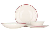 Linea Burgundy Dinnerware Set 24 pcs (Large) - Chaplin Home