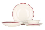 Linea Burgundy Dinnerware Set 24 pcs (Medium) - Chaplin Home