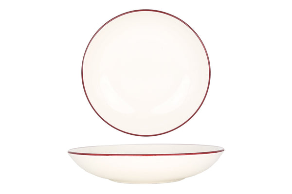 Linea Burgundy Dinnerware Set 24 pcs (Medium) - Chaplin Home