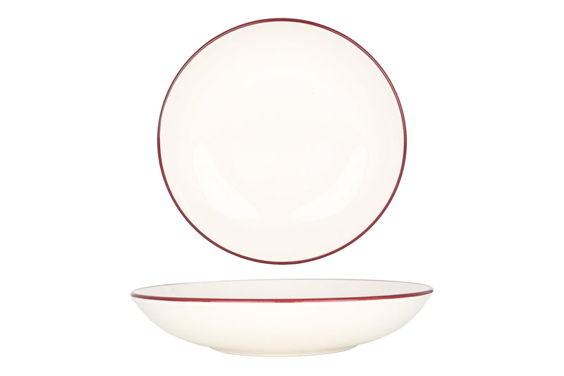 Linea Burgundy Dinnerware Set 24 pcs (Medium) - Chaplin Home