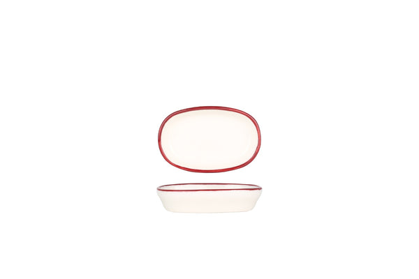 Linea Burgundy Oval Service Plate 10 cm - Chaplin Home