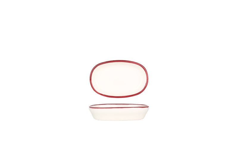 Linea Burgundy Oval Service Plate 10 cm - Chaplin Home