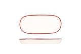 Linea Burgundy Oval Service Plate 18 cm - Chaplin Home