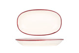 Linea Burgundy Oval Service Plate 24x14 cm - Chaplin Home