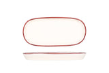 Linea Burgundy Oval Service Plate 25 cm - Chaplin Home