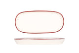 Linea Burgundy Oval Service Plate 30 cm - Chaplin Home