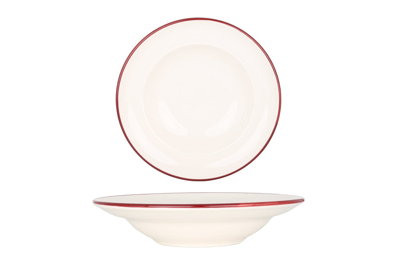 Linea Burgundy Pasta Plate 24 cm (400cc) - Chaplin Home