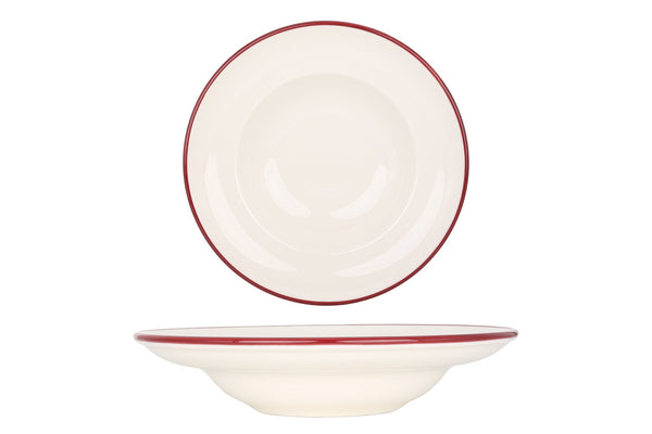 Linea Burgundy Pasta Plate 27 cm (400cc) - Chaplin Home