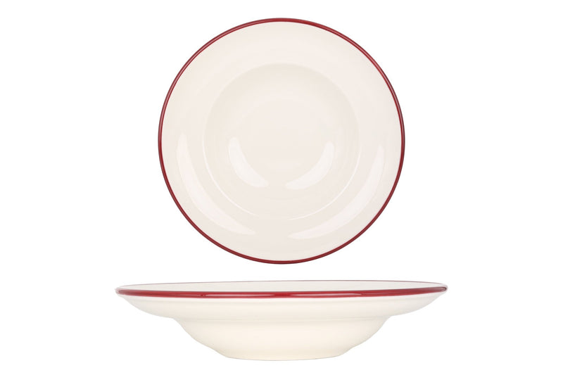 Linea Burgundy Pasta Plate 27 cm (400cc) - Chaplin Home