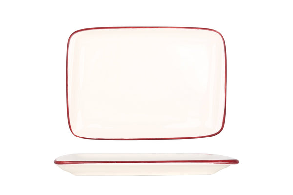 Linea Burgundy Service Plate 23x16 cm - Chaplin Home