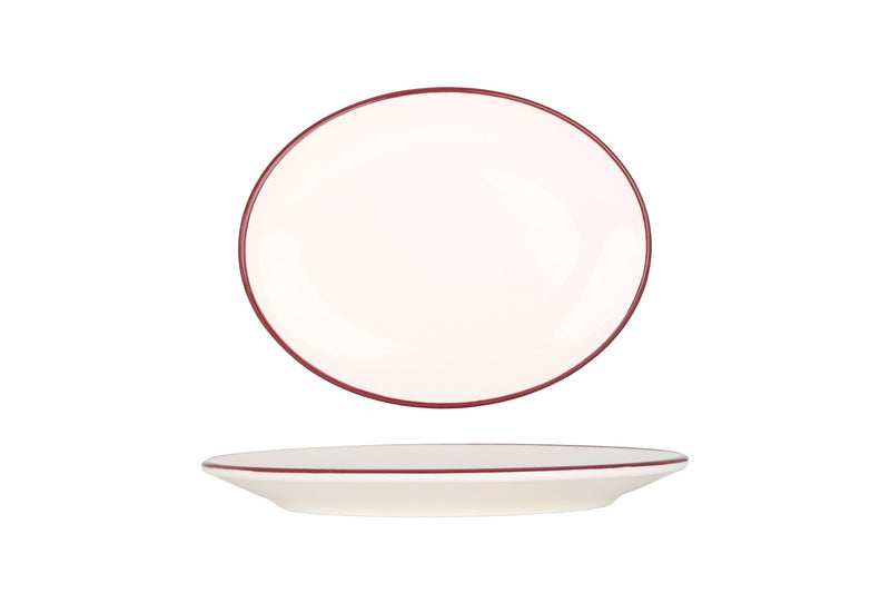Linea Burgundy Service Plate 25 cm - Chaplin Home