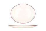 Linea Burgundy Service Plate 31x24 cm - Chaplin Home