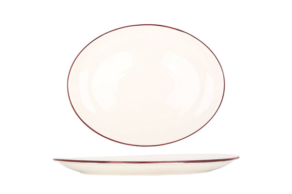 Linea Burgundy Service Plate 31x24 cm - Chaplin Home