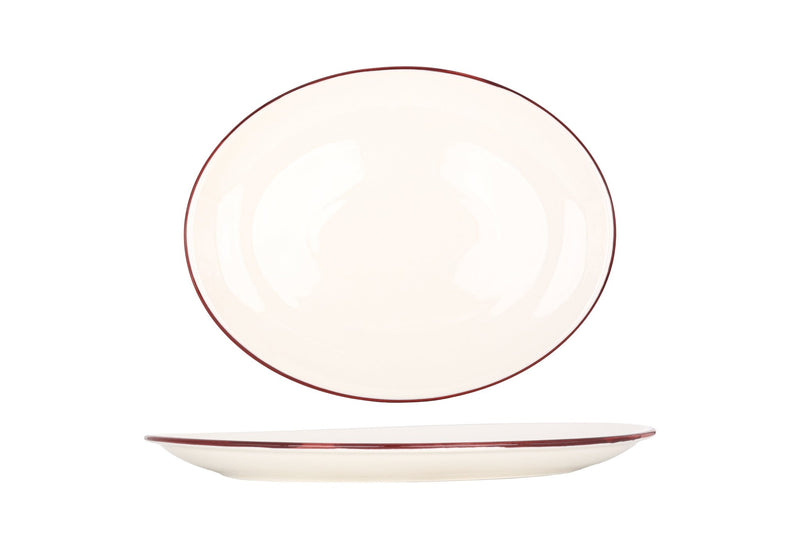 Linea Burgundy Service Plate 31x24 cm - Chaplin Home